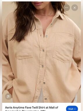 Aerie anytime fave twill shirt